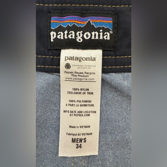 Patagonia Wavefarer Board Shorts Mens Size 34 Fitz Striped Swim Trunks - Picture 5 of 14